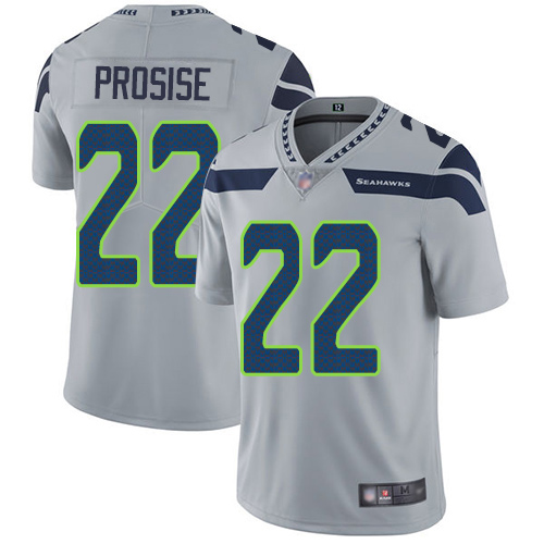 Seattle Seahawks Limited Grey Men C. J. Prosise Alternate Jersey NFL Football #22 Vapor Untouchable